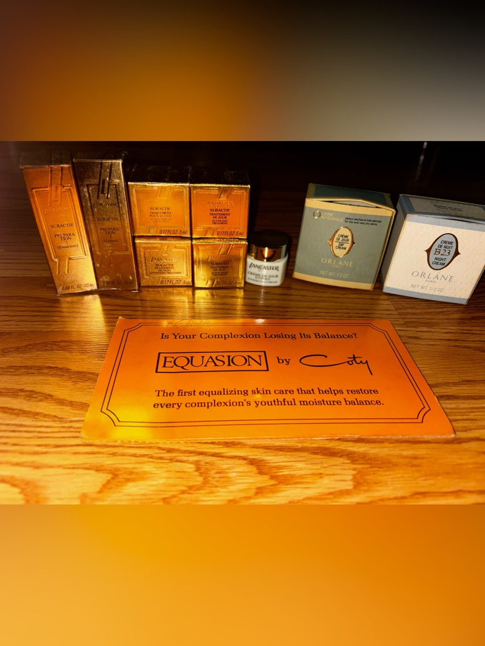 Lancaster Suractif & Equasion by Coty Skincare Set - Gold & Orange